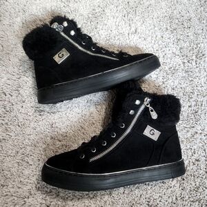 High Top Gabbi Sneakers Warm & Fuzzy G By GUESS Size 8